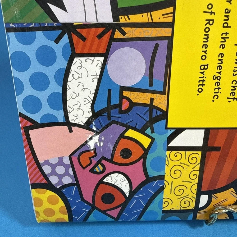 Romero Britto Signed Florida Cuisine Hardcover Cookbook Art‎ RARE VINTAGE